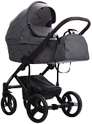 Детская коляска Bebetto Magnum Light SE Pro 2 в 1 07 т.серая кожа черная рама