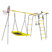 Дачный комплекс Romana Акробат 2 + качели-лодка 103.19.05 серый/жёлтый