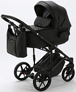 Детская коляска Adamex Zico Deluxe 3 в 1 Z-SA02 ЧЁРН.КОЖА