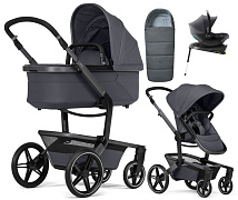 Детская коляска 4 в 1 Joolz Day 5 и автокресло Baby-Safe Core Midnight Grey2 и база Baby-Safe Core без адаптеров + конверт в подарок Stone grey