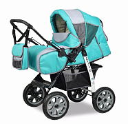 Детская коляска Alis Amelia I Аm06 бирюзовый+св.серый