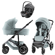 Коляска 3 в 1 Britax Roemer Smile 5Z Style и автокресло Baby-Safe Pro Classic Deep Grey Harbor Blue