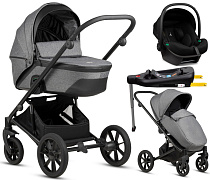 Детская коляска Noordi Aqua V2 4 в 1 с автокреслом Terra Black и базой 1482633 Dark Grey