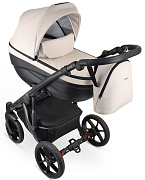 Детская коляска Bexa Ideal Eco 2 в 1 IE02 черный+св.бежевая кожа