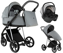 Детская коляска Roan Sol Vintage Luxury 2.0 3 в 1 с автокреслом Pituso Baesa Pro Black,Beige Canopy VIN 01/BT Blue Tea/Blue Tea/руч.Grey/к.Grey