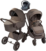 Детская коляска AmaroBaby Phenom 3 в 1 с автокреслом Rant Miro Graphite бежевый