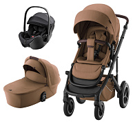 Коляска 3 в 1 Britax Roemer Smile 5Z LUX и автокресло Baby-Safe PRO Style Carbon Black Warm Caramel