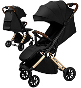 Прогулочная коляска Amarobaby Handy черный/золотой