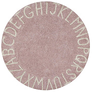Ковер Lorena Canals круглый Алфавит Round ABC (розовый) 150R