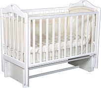 Детская кроватка Oliver Bambina Plus с универсальным маятником Белый