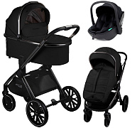 Детская коляска AmaroBaby Motus Premium Ecco 3 в 1 с автокреслом Rant Miro Black черный