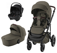 Коляска 3 в 1 Britax Roemer Smile 5Z LUX и автокресло Baby-Safe Core Space Black2 Urban Olive