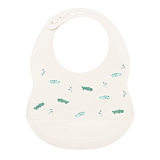 Фартук - нагрудник Nattou силиконовый white Крокодилы 876421