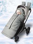 Конверт меховой AmaroBaby Frost 85-105 см серый