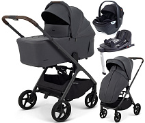 Детская коляска Rant Aventa 4 в 1 с автокреслом Aster Zero Black и базой Graphite