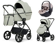 Детская коляска Rant Teo Soft 3 в 1 с автокреслом Aster Zero Beige Sage