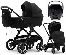 Коляска Agex Prima Pro 3 в 1 с автокреслом i-Team Black APP626 Black (Черный)