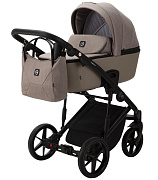 Детская коляска Adamex Mobi 2 в 1 M-PS110 (ТЕМНО-БЕЖЕВЫЙ+ТЕМНО-БЕЖ.КОЖА)