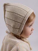 Шапочка вязаная AmaroBaby Tiny демисезонная ЧЗ светло-бежевый 42