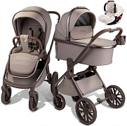Детская коляска AmaroBaby Motus Premium Ecco Exclusive 3 в 1 с автокреслом Rant Cruise Beige мокко