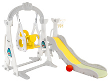 Горка-Комплекс Pituso Shark (горка,качели,баскет.кольцо) White/Белый