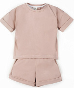 Костюм детский Amarobaby Jump футболка,шорты бежевый 110