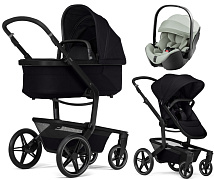 Детская коляска 3 в 1 Joolz Day 5 и автокресло Britax Roemer Baby-Safe Pro Style Sage green без адаптеров Space Black