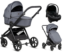 Детская коляска Tutis Mio 3 Plus Essential New 3 в 1 с автокреслом Elo Lux EduSky Black 1622103 Dark Grey