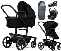 Детская коляска 4 в 1 Joolz Day 5 и автокресло Britax Roemer Baby-Safe Pro Style Carbon Black и база Vario Base 5Z без адаптеров + конверт в подарок Space black