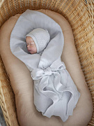 Конверт-плед НаследникЪ Выжанова 95х95 01083 ЧЗ серо-голубой