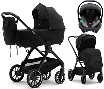 Коляска Agex Prima Pro 3 в 1 с автокреслом i-Team ATG519 Grey APP626 Black (Черный)