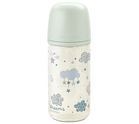 Стеклянная бутылочка для кормления Suavinex Dreams 240 мл, медленный поток, 0 мес+ 308240 BLUE