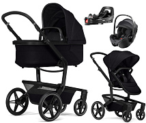 Детская коляска 4 в 1 Joolz Day 5 и автокресло Britax Roemer Baby-Safe Pro Classic Deep Black без адаптеров и база Vario Base 5Z Space Black