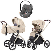 Коляска Carrello Vector CRL-6550 и автокресло Cybex Cloud G i-Size Lava Grey 3 в 1 Seashell Beige