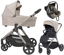 Детская коляска 3 в 1 Espiro Only 2026 и автокресло Pi Beige 519 vanilla beige