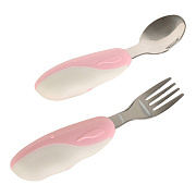 Ложка с вилкой Pituso в футляре YHY019 Pink (Розовый)