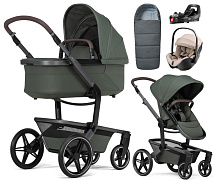 Детская коляска 4 в 1 Joolz Day 5 и автокресло Britax Roemer Baby-Safe Pro Style Teak и база Vario Base 5Z без адаптеров + конверт в подарок Forest green