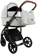 Детская коляска Roan Bass Next Кожа 2.0 2 в 1 BNL/70/2 Island Stone /Black/ руч.Коричневый