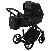 Детская коляска Adamex Amelia 2 в 1 AM238-TIP (ЧЕРН+ЧЕРН.КОЖА)