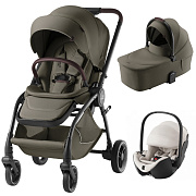 Коляска 3 в 1 Britax Roemer RIO LUX и автокресло Baby-Safe PRO LUX Soft Taupe Urban olive