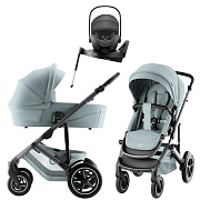 Коляска 3 в 1 Britax Roemer Smile 5Z Style и автокресло Baby-Safe Pro Classic Deep Grey + Vario Base 5Z Harbor Blue