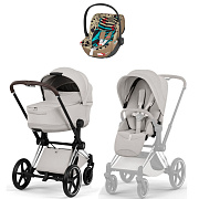 Коляска Cybex Priam V Chrome Style Cloud T One Love 3 в 1 City Grey