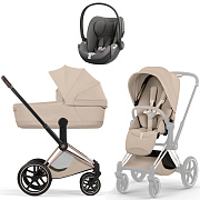 Коляска Cybex Priam V Rosegold Style Cloud T Mirage Grey 3 в 1 Cozy Beige