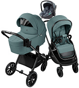 Детская коляска AmaroBaby Phenom 3 в 1 с автокреслом Rant Miro Graphite лагуна