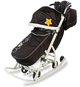 Детские санки-коляска Pikate Премьер чёрный