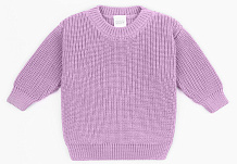 Свитер вязаный детский Amarobaby Pure Love Buddy лиловый 74