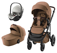 Коляска 3 в 1 Britax Roemer Smile 5Z LUX и автокресло Baby-Safe PRO LUX Linen Grey Warm Caramel