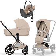 Коляска Cybex Priam V Rosegold Style Cloud T Cozy Beige Plus Base T 4 в 1 Cozy Beige