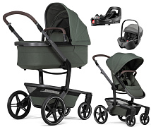 Детская коляска 4 в 1 Joolz Day 5 и автокресло Britax Roemer Baby-Safe Pro Style Mineral Grey без адаптеров и база Vario Base 5Z Forest Green