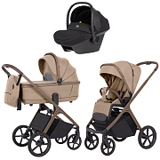 Коляска Carrello Vector CRL-6550 Nova DK791 Black Line 3 в 1 Foam Beige